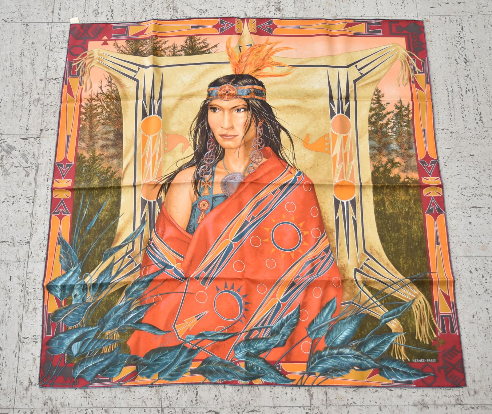 HERMES SILK WA KO NI PRINCESS SCARF (1 of 13)