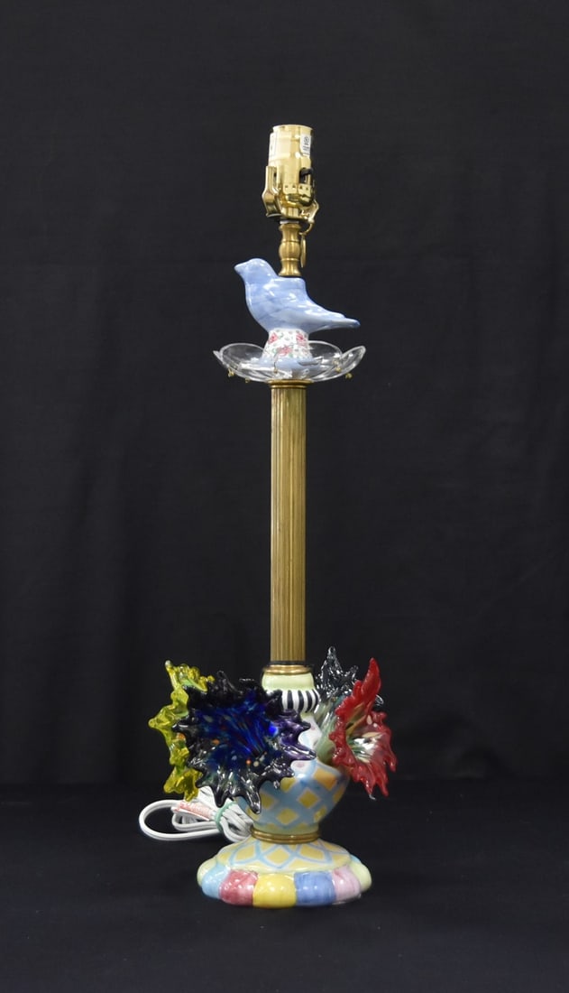 MACKENZIE CHILDS FLORAL TABLE LAMP (1 of 14)