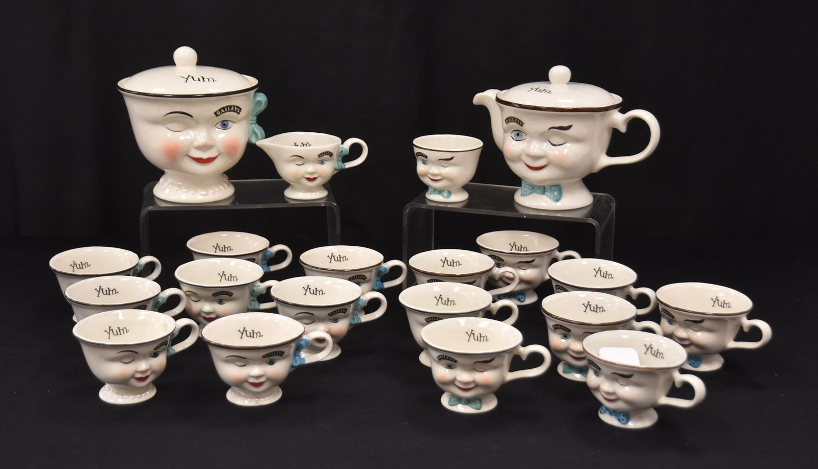 (20)pc BAILEY'S IRISH CREAM TEA POT & CUPS (1 of 14)
