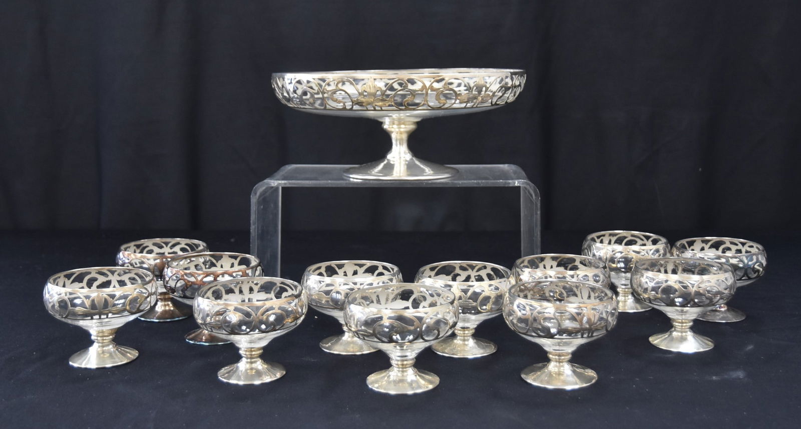 (13)pc STERLING OVERLAY BERRY SET (1 of 11)