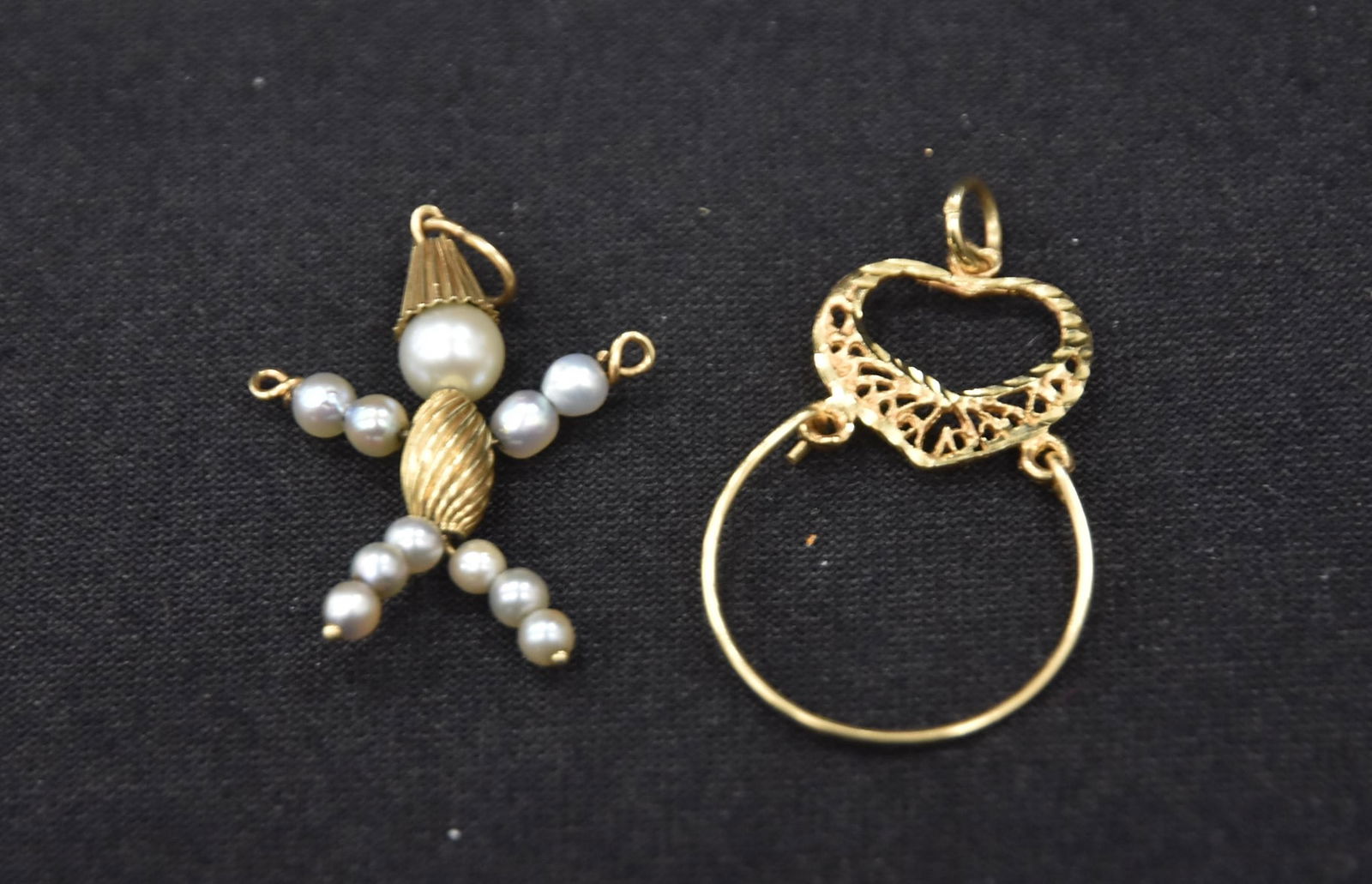 (2) 14kt GOLD PENDANTS (1 of 6)