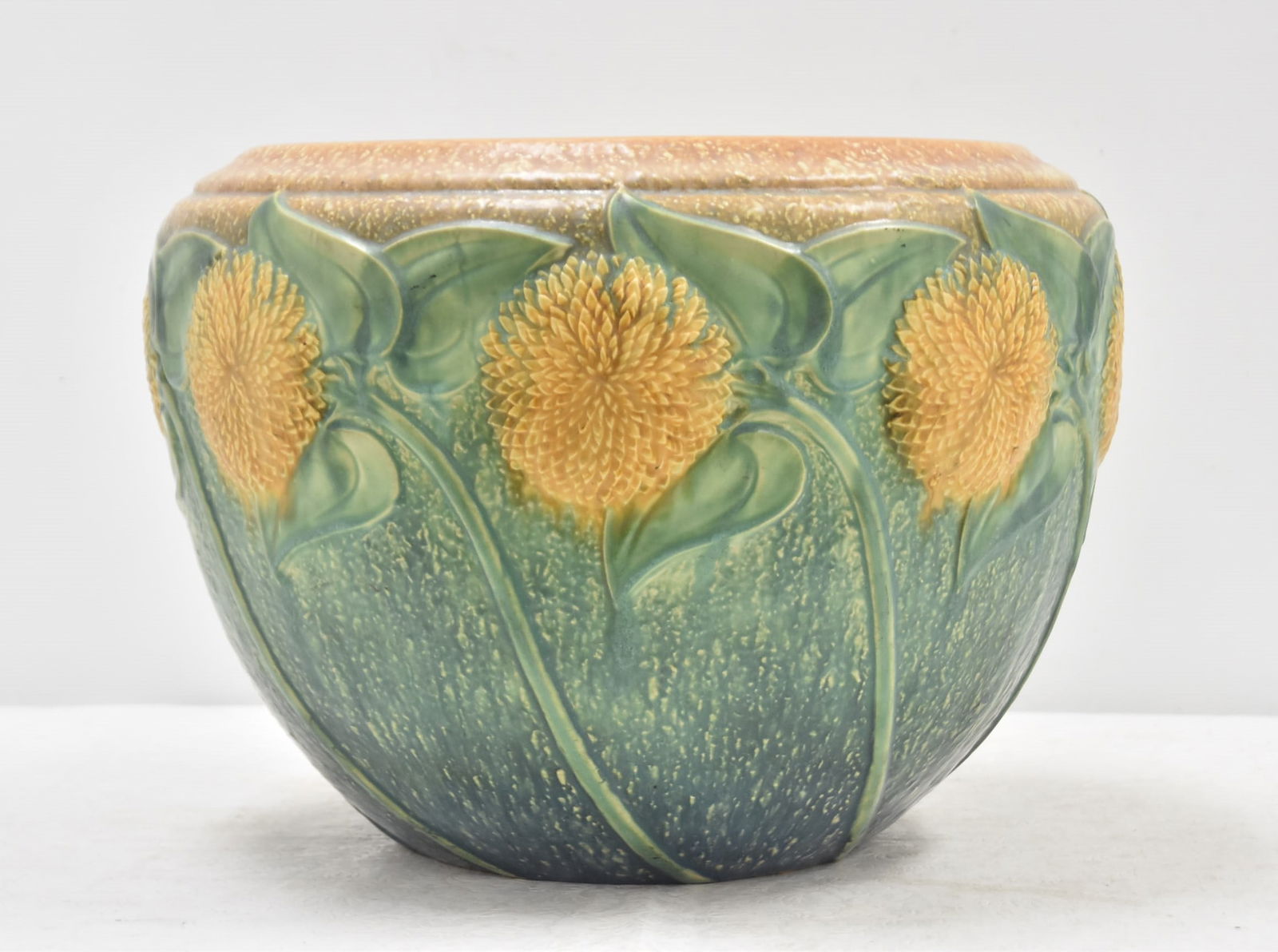 LARGE ROSEVILLE SUNFLOWER JARDINIERE (1 of 13)