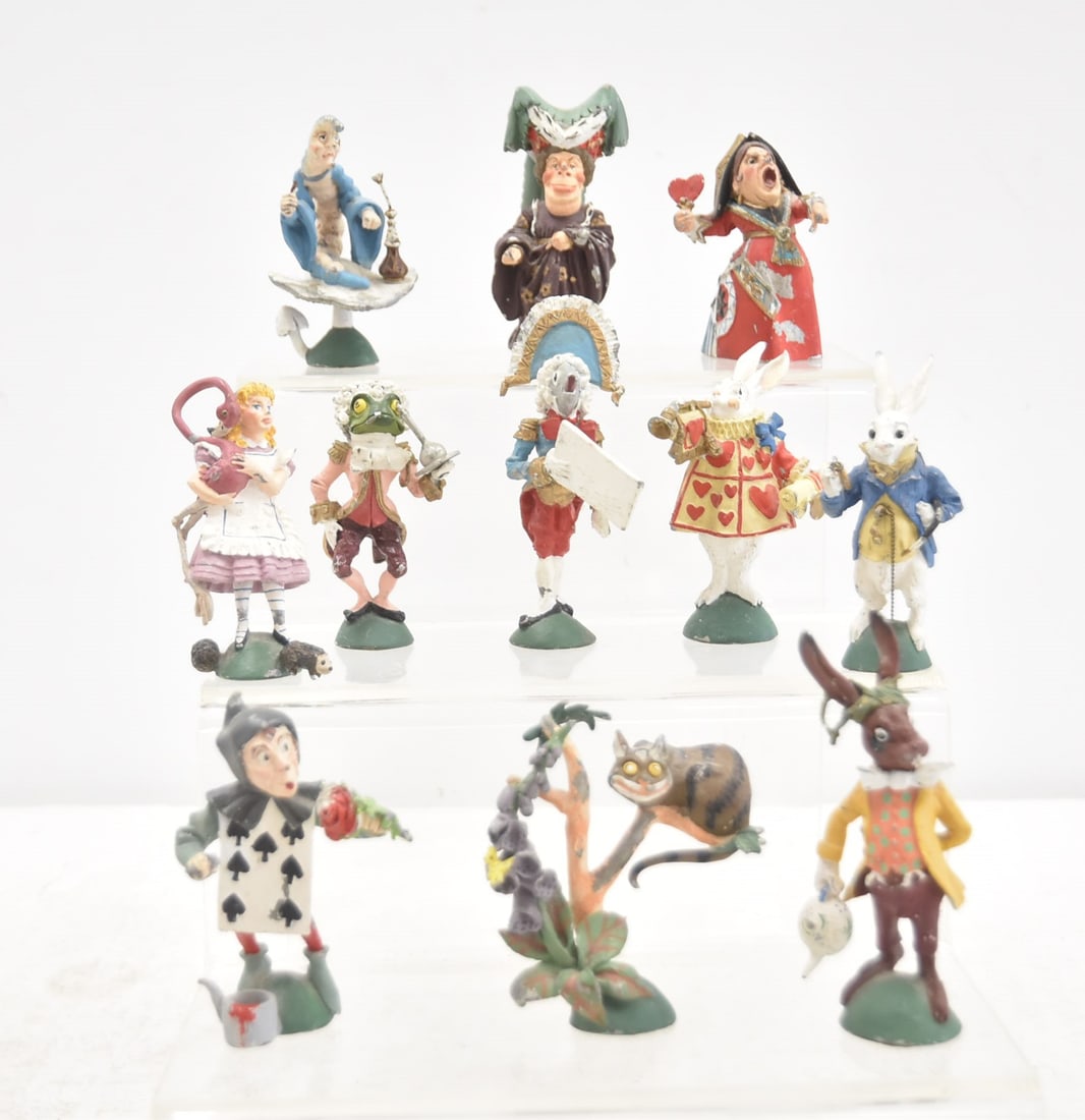 (11) ENGLISH ALICE IN WONDERLAND PEWTER FIGURES (1 of 14)