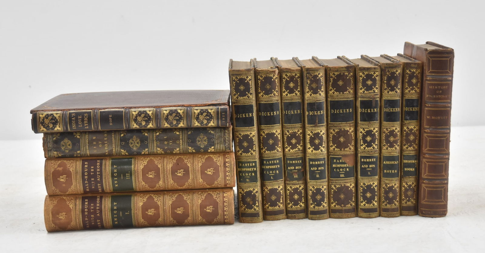 (13) LEATHER BOUND BOOKS INCLUDING DICKENS (1 of 9)