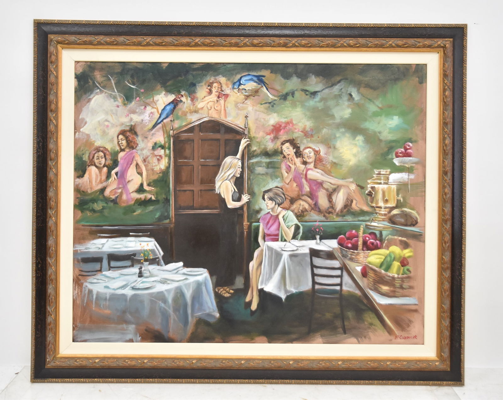 HARRY McCORMICK , OIL ON CANVAS "CAFE de ARTISTES" (1 of 14)