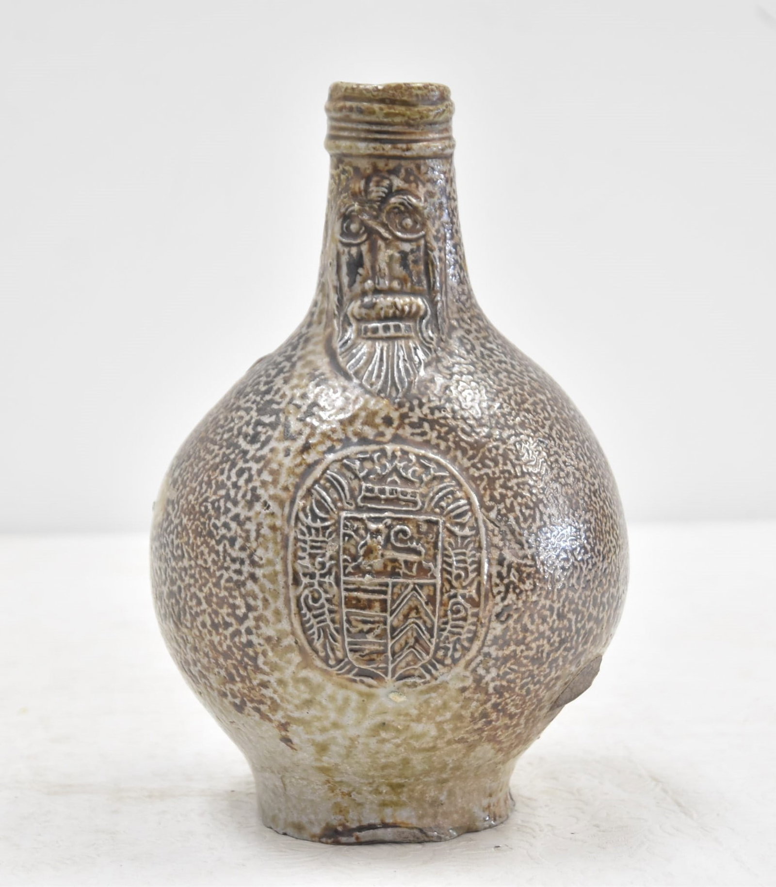 17th-18thC BELLARMINE GERMAN STONEWARE JUG (1 of 18)