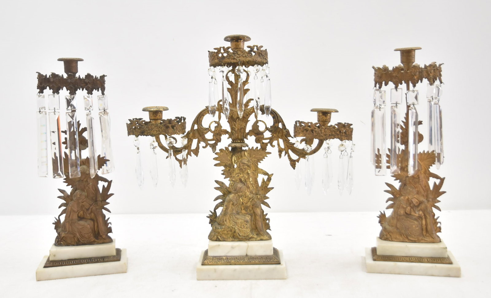 (3)pc FIGURAL GIRANDOLE  SET (1 of 9)