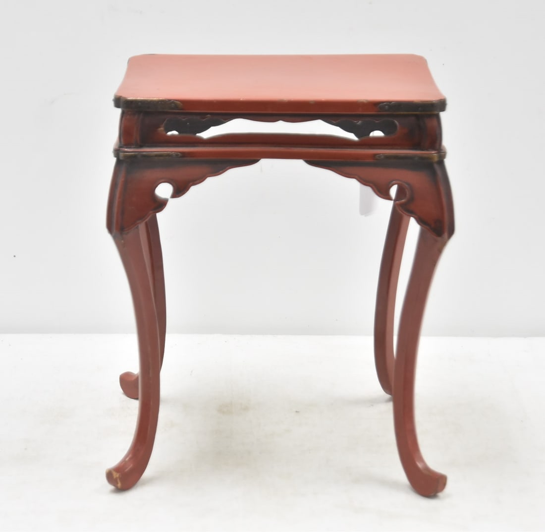 ASIAN RED LACQUER PLANT STAND (1 of 11)