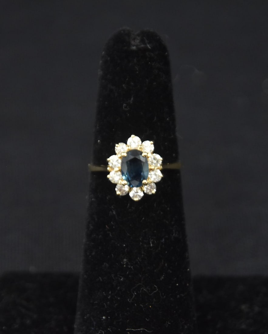 14kt DIAMOND & SAPPHIRE RING (1 of 10)