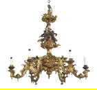CORNELIUS & BAKER , PHILADELPHIA FIGURAL GASOLIER