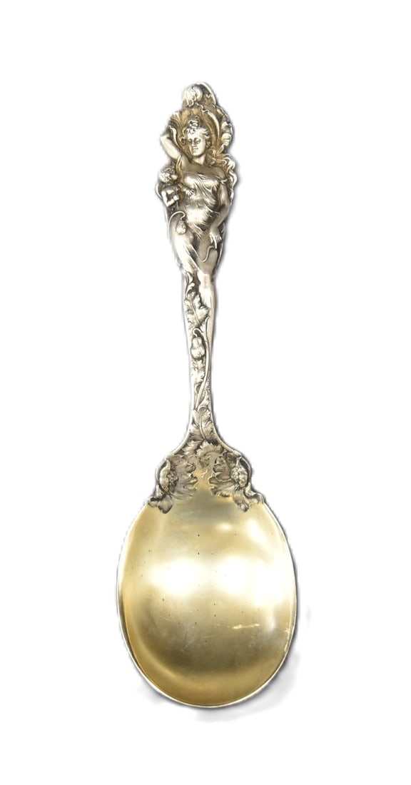 LARGE REED & BARTON "LOVE DISARMED" SERVING SPOON (1 of 10)