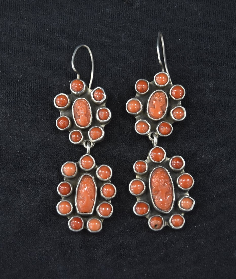 FEDERICO JIMENEZ STERLING & CORAL EARRINGS (1 of 9)