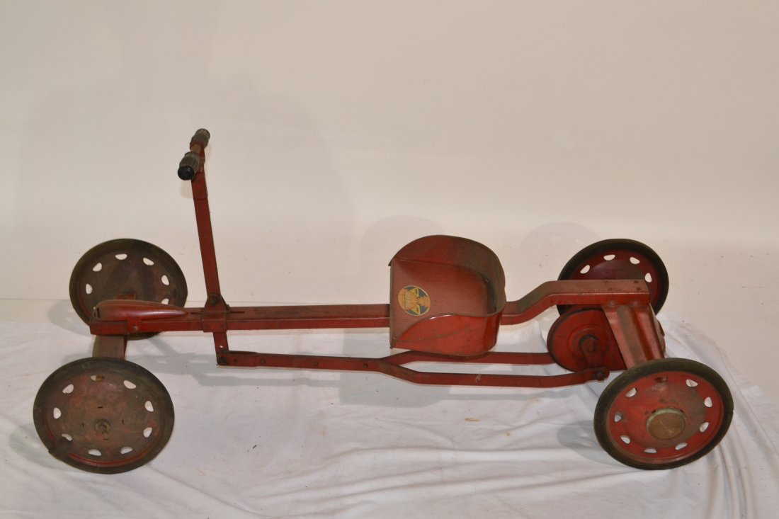 249A VINTAGE PARSONS Co. IRISH MAIL HAND PEDAL CAR