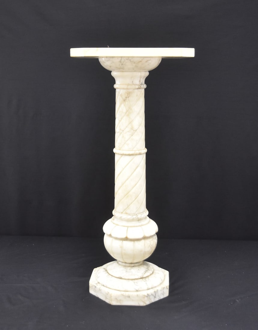 ALABASTER PEDESTAL - 14" x 14" x 31": ALABASTER PEDESTAL - 14" x 14" x 31"