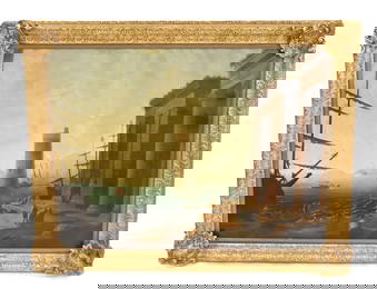 ETIENNE ALLEGRAINE, CLASSICAL OIL ON CANVAS