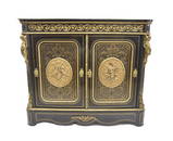 19thC NAPOLEON III 2-DOOR BOULLE SIDE CABINET