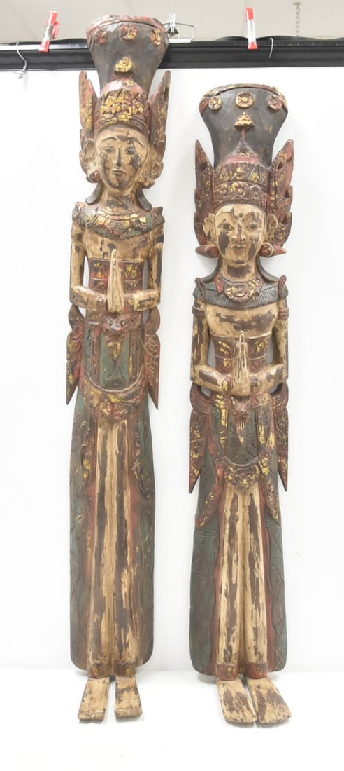 (Pr) BALINESIAN CARVED WOOD DIETY FIGURES (1 of 9)