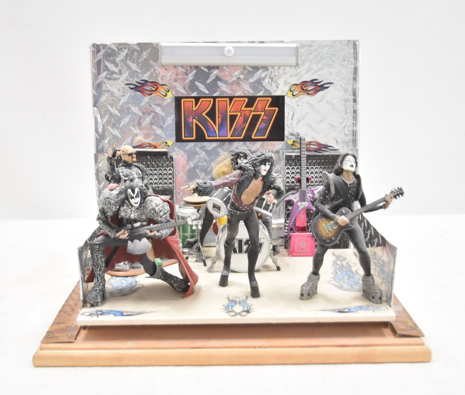 HAND MADE KISS ROCK BAND STAGE DIORAMA: KISS ROCK BAND STAGE DIORAMA - 16" x 12" x 13"