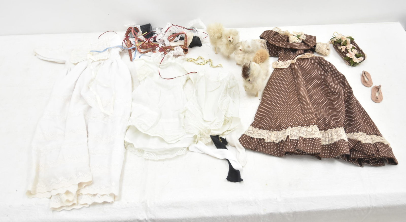 ASSORTED DOLL CLOTHES & FUR DOGS (1 of 6)