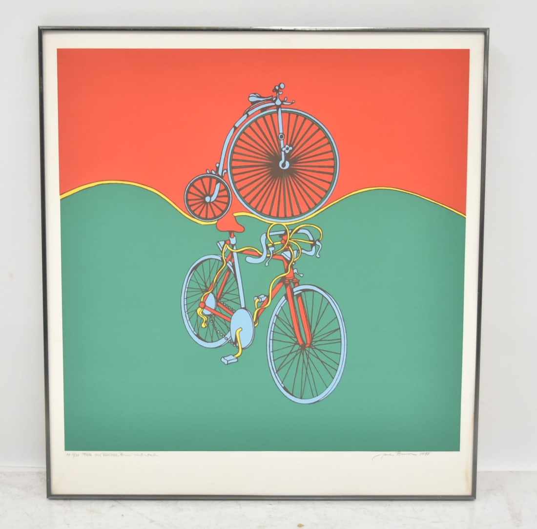 JACK BRUSCA , "BICYCLE" SERIGRAPH (1 of 9)