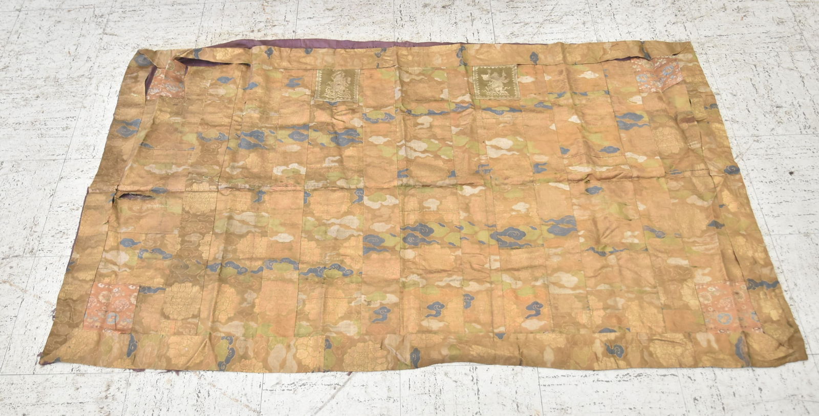 ANTIQUE JAPANESE SILK FABRIC WALL HANGING (1 of 12)