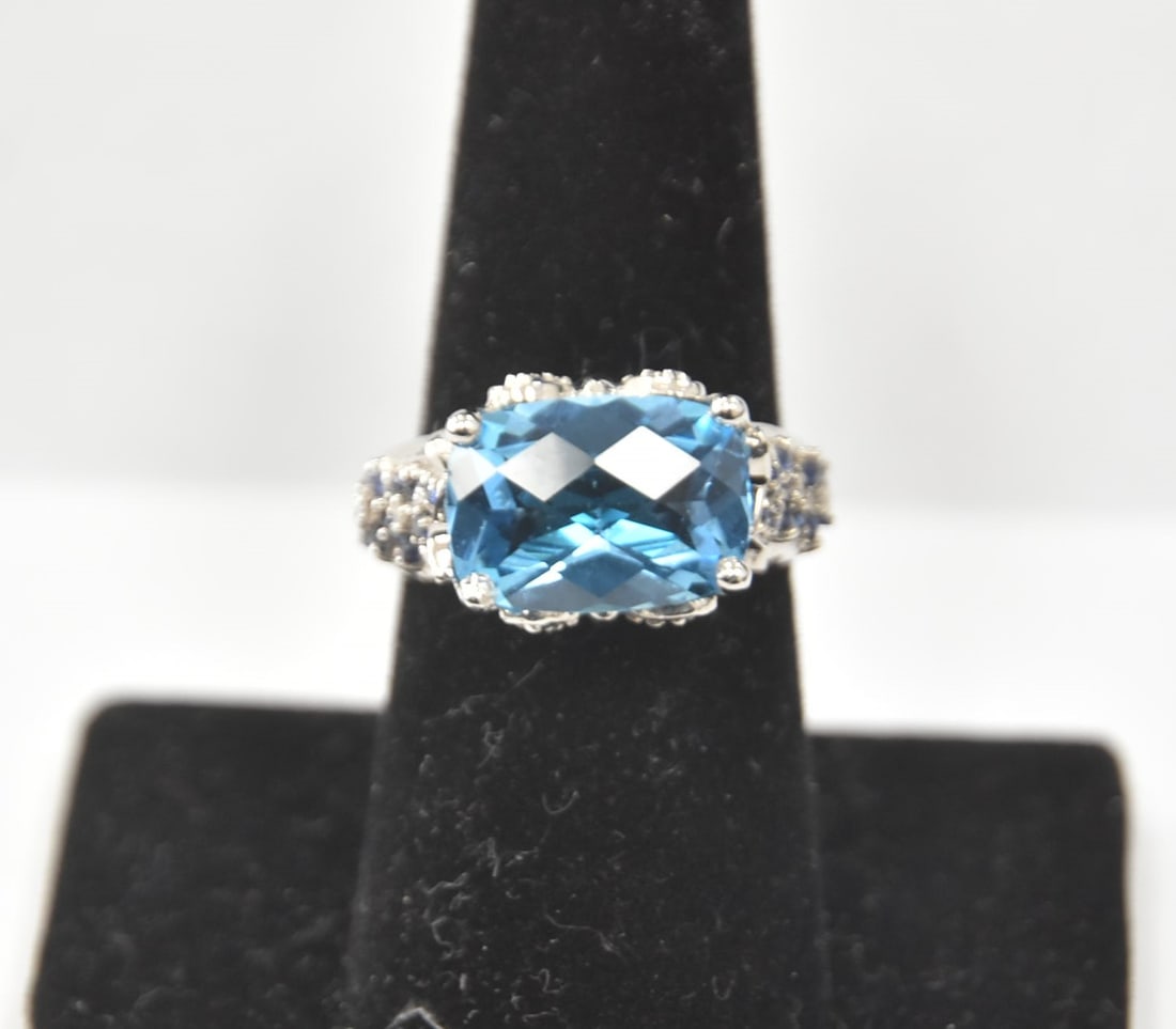 10kt WHITE GOLD & SAPPHIRE RING (1 of 9)