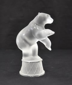 LALIQUE "POLAIRE BALOU" CIRCUS BEAR SCULPTURE