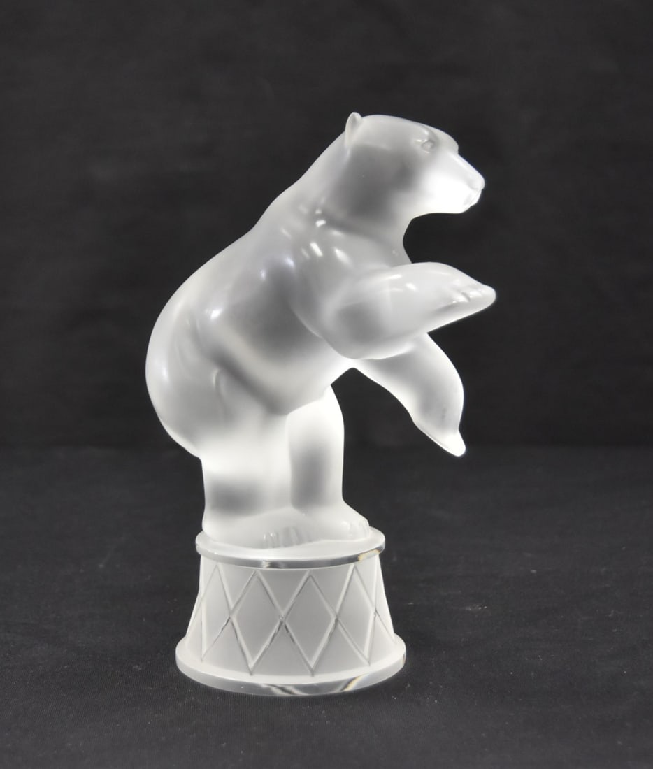 LALIQUE "POLAIRE BALOU" CIRCUS BEAR SCULPTURE (1 of 8)