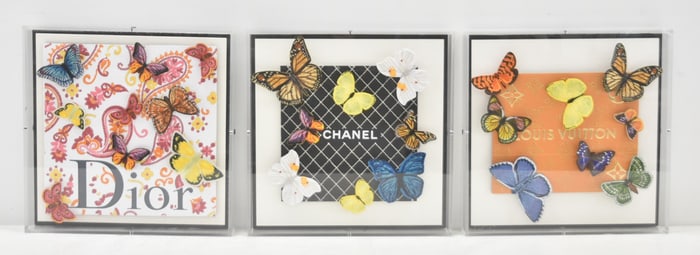 (3) STEPHEN WILSON STUDIO EMBROIDERY PANELS