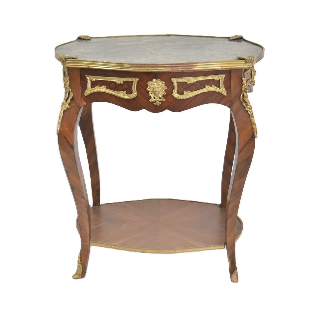 FRENCH STYLE BRONZE MOUNTED SIDE TABLE (1 of 13)