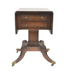 19thC ROSEWOOD EMPIRE WORK TABLE