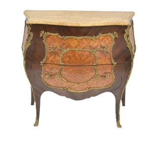 FRENCH STYLE MARBLE TOP COMMODE