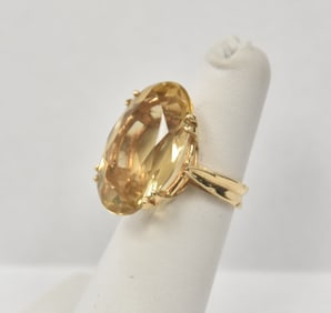 14kt GOLD & CITRINE RING