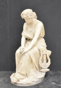 EMILIO P. FIASCHI , LARGE CARVED ALABASTER GODDESS