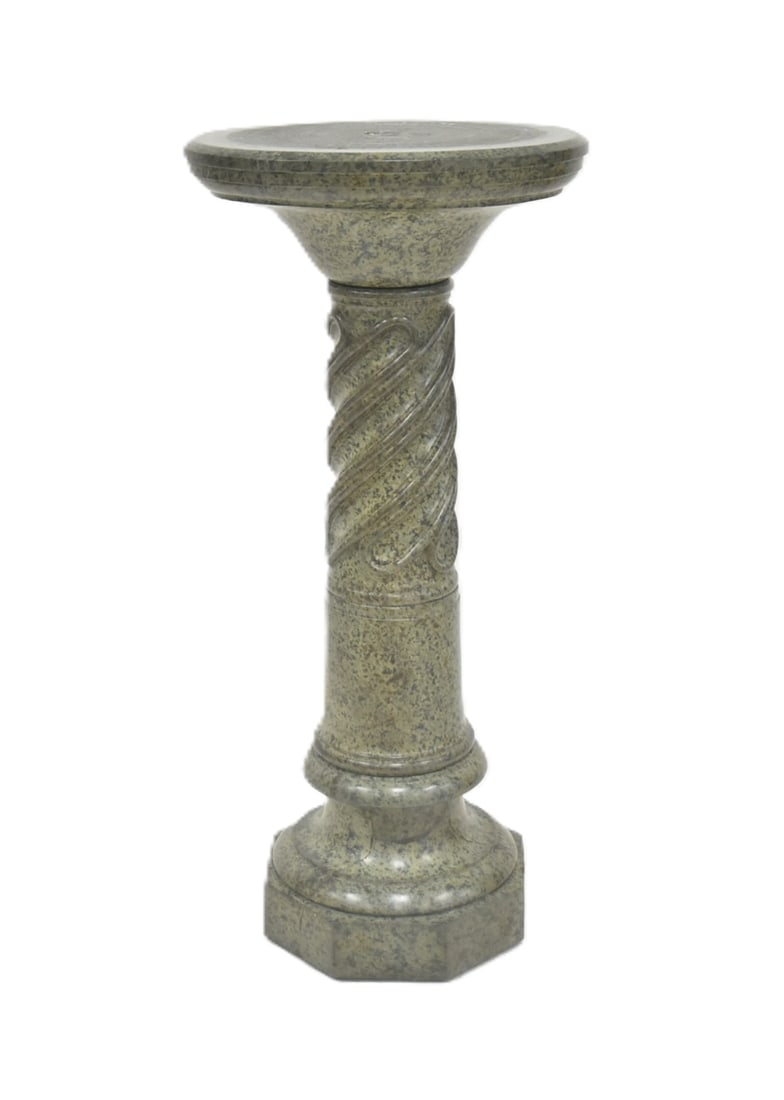 GREEN TWISTED MARBLE COLUMNAR PEDESTAL (1 of 8)