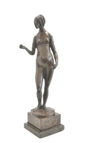CONTINENTAL PATINATED BRONZE FIGURE OF EVE
