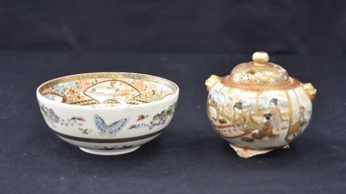 SATSUMA BOWL & SATSUMA INCENSE BURNER