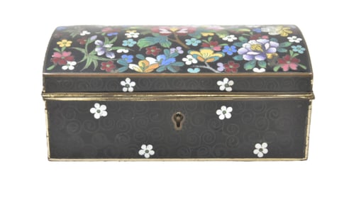 ANTIQUE JAPANESE CLOISONNE CASKET BOX