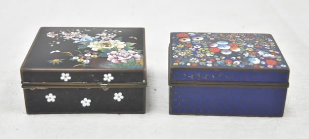 (2) JAPANESE CLOISONNE BOXES