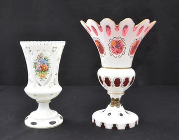 (2) BOHEMIAN VASES