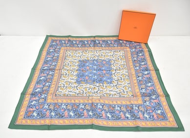 HERMES CHASSE EN INDE SILK SCARF - 90cm