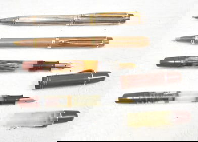 (2) PELIKAN FOUNTAIN PENS / (2) WATERMAN BALLPOINT