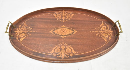 MARQUETRY INLAID SERVING TRAY