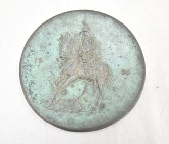 ANTIQUE SWISS MILITARY COPPER WALL PLAQUE