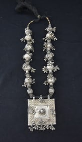 MIDDLE EASTERN SILVER TRIBAL NECKLACE
