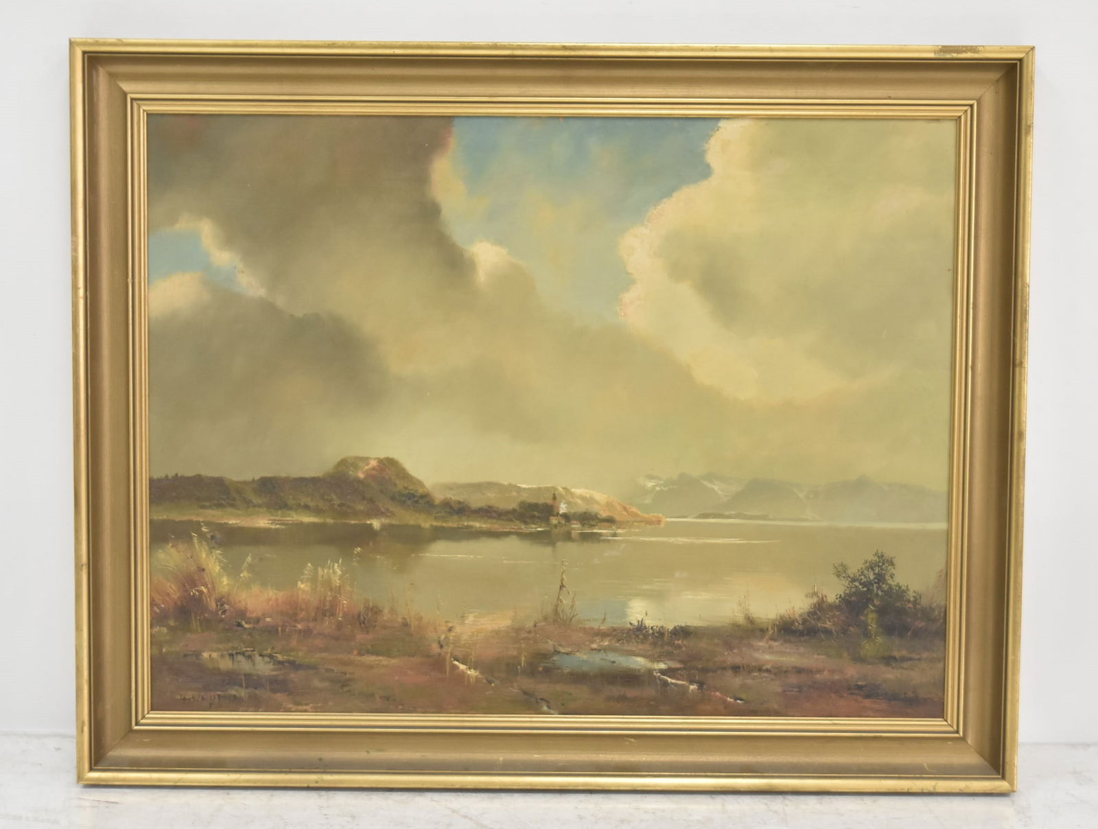 LUDWIG GSCHOSSMANN OIL ON BOARD ALPINE LANDSCAPE (1 of 11)