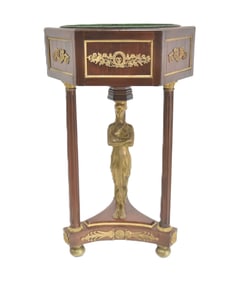 FRENCH EMPIRE MAHOGANY & BRONZE PLANTER