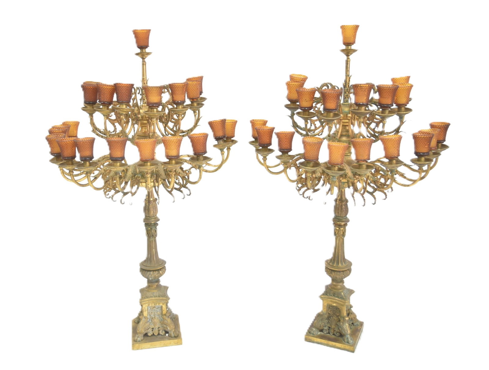(Pr) LARGE 20-LIGHT GOTHIC REVIVAL CANDELABRAS (1 of 20)