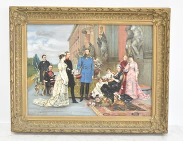 OIL ON CANVAS IMPERIAL GERMAN ROYAL FAMILY
