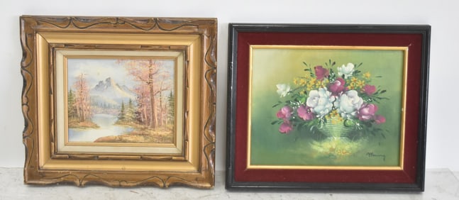 (2) DECORATIVE OIL PAINTINGS